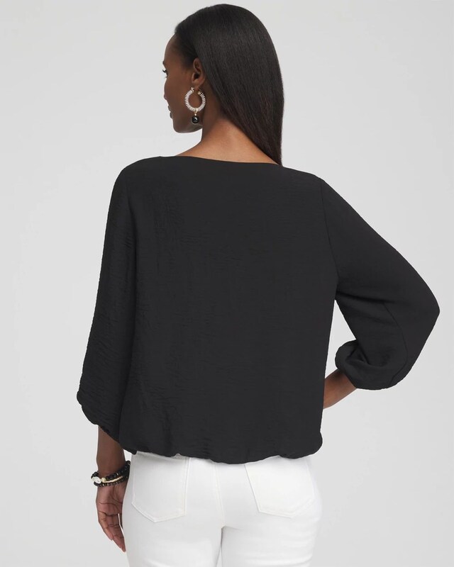 Chiffon Bubble Hem Top - image 3